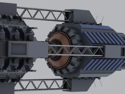 Scifi Ship ISS Marduk 3D model