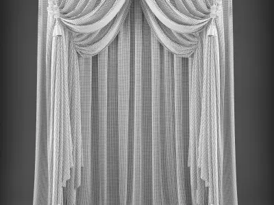 Curtain Low-poly 3D model
