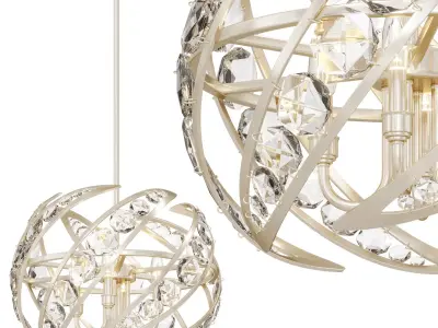 Platinum Crescent Pendant by Quoizel 3D model