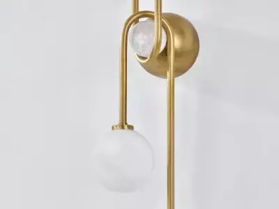 Astro by Corbett Light - Double Globe Wall Sconce 3D Model 3D model