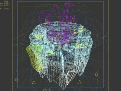 Lava Hell - Crystal 32 3D model