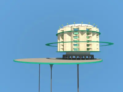 Futuristic Architecture Skyscraper 08 3D model