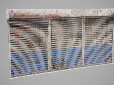 Roller Shutter Door Low-poly 3D model