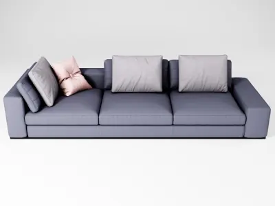 Three Seater sofa Low-poly 3D model purchase