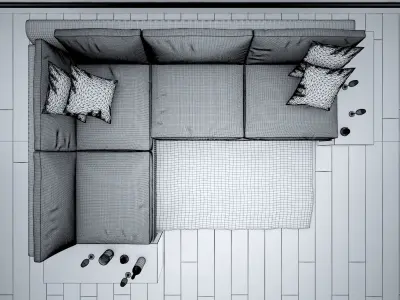 Sofa set - Interior Furniture 06 3D model