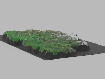 Bhutan Map Country Low-poly 3D model
