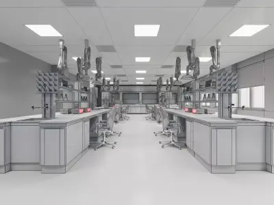 Modern Laboratory Low-poly 3D model
