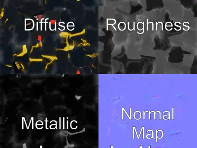 Dynamic Electric Taxi with Lightning Features Low-poly 3D model