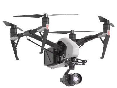 DJI Inspire 2 drone 3D model