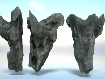 16 Erosion Cave Rocks - 240923 Low-poly 3D model