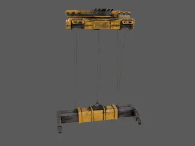 Container crane Low-poly 3D model