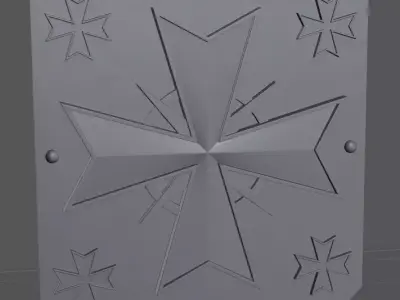 Templar Raider of Land  Cross Door  3D model