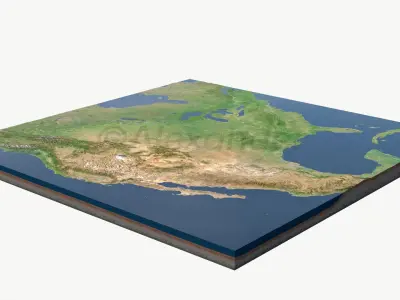  United States USA detailed satellite relief map 