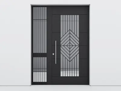 Aluminium door 193 3D model