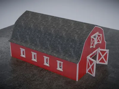 Barn With Inside 3D model