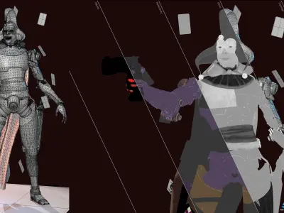 Jester Hereward Low-poly 3D model