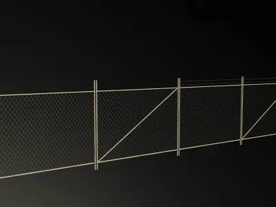 Fence Package Low-poly 3D model