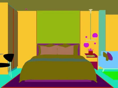 Design Master Bedroom Classic Modern Low-poly 3D model