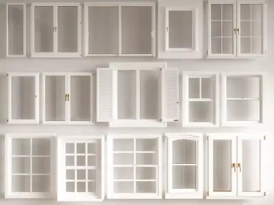 modern windows glass Sliding Architecture 3D model 27