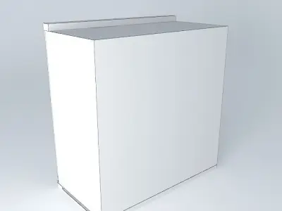 American corner straight 1 DOOR Free 3D model