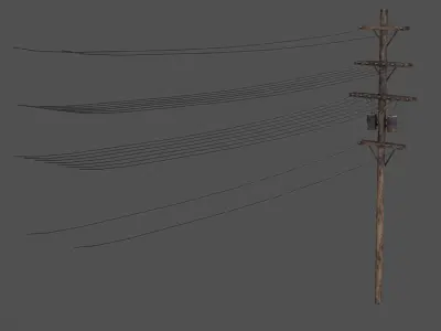 Light Pole Low-poly 3D model