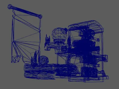 Stylish Magician Alchemist Table Low-poly 3D model