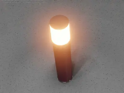 Dark Red Light-Column -18- Street-Light 9 Low-poly 3D model