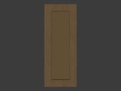 Modern wood door for pocket or swing opening Low-poly 3D model
