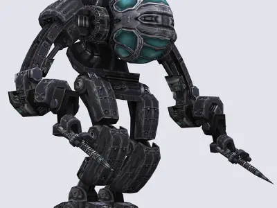 3DRT - Mech robot engineer - 03 Low-poly 3D model