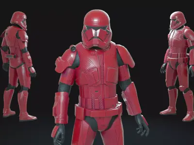Sith Trooper Animation-Ready Imperial Soldier Low-poly 3D model