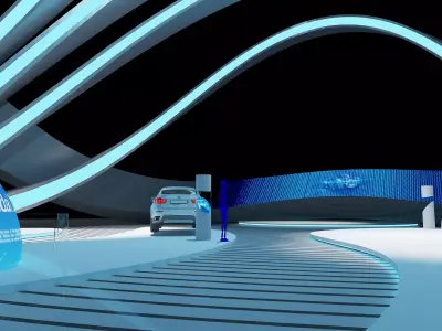 Exhibition Stand Stall Booth Low-poly 3D model