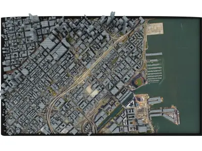 City of San Francisco Low-poly 3D model