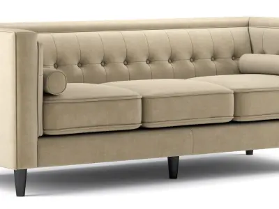 Taylor Velvet Sofa Meridian Furniture 3D model