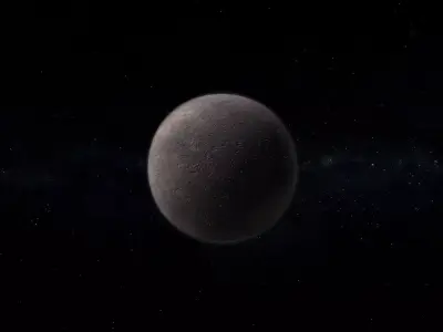 Dwarf Alien Planet or Moon 09 Low-poly 3D model