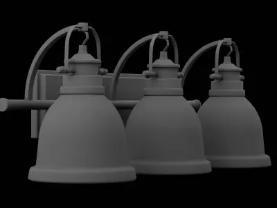 Wall Street Lamps 3D model