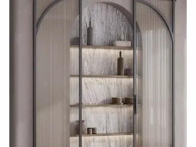 79 Wall Panel Arc with sliding doors 3D model