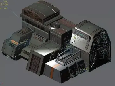 Space-Arsenal futuristic space station 3D model