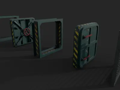 Hermetic Windows Low-poly 3D model