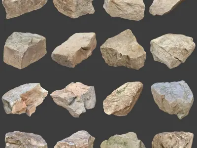 Stones Pack Volume 5 Low-poly 3D model