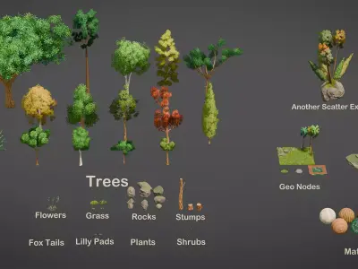 SP Cozy Forest Biome Asset Pack Low-poly 3D model