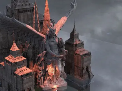 Colossal Spiritual Temples Kit bash  3D model