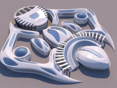 0118 - Organic Building 3D model