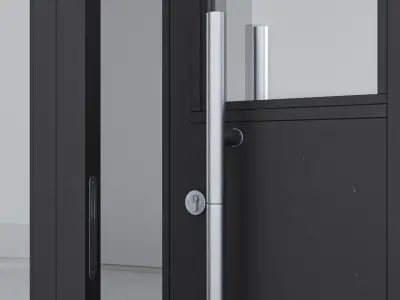 Aluminium door 211 3D model