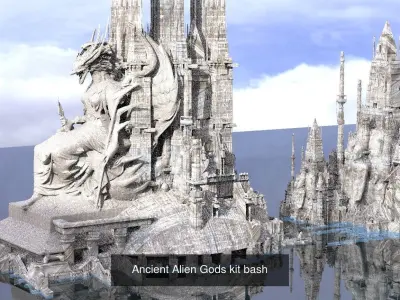 Sci-Fi Egyptian theme 3D Model Pack