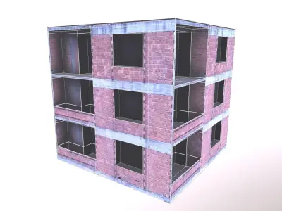 Architectural Building-8 Low-poly 3D model
