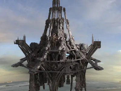 Set Desert tower 3D model