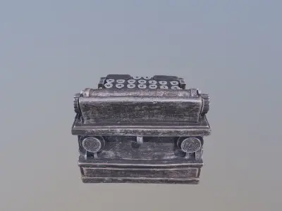 Typewriter Coaster Holder 3D model