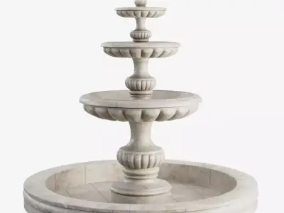Fountain Free low-poly 3D model
