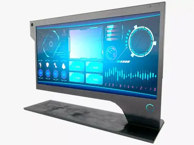 Sci-fi Monitor12 Low-poly 3D model