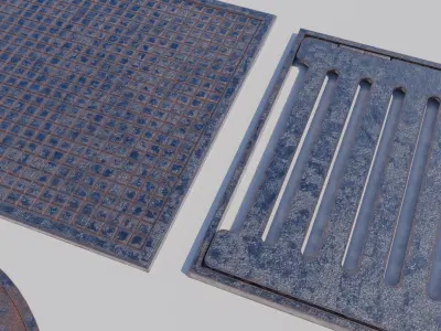 Metal Manhole Covers 3D Models 3D model